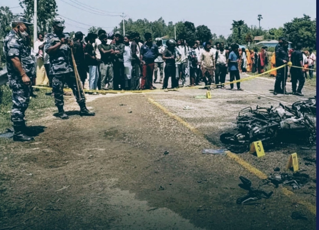 महोत्तरीमा दुई मोटरसाइकल ठोक्किँदा आगलागी, तीन विद्यार्थीको जलेर मृत्यु